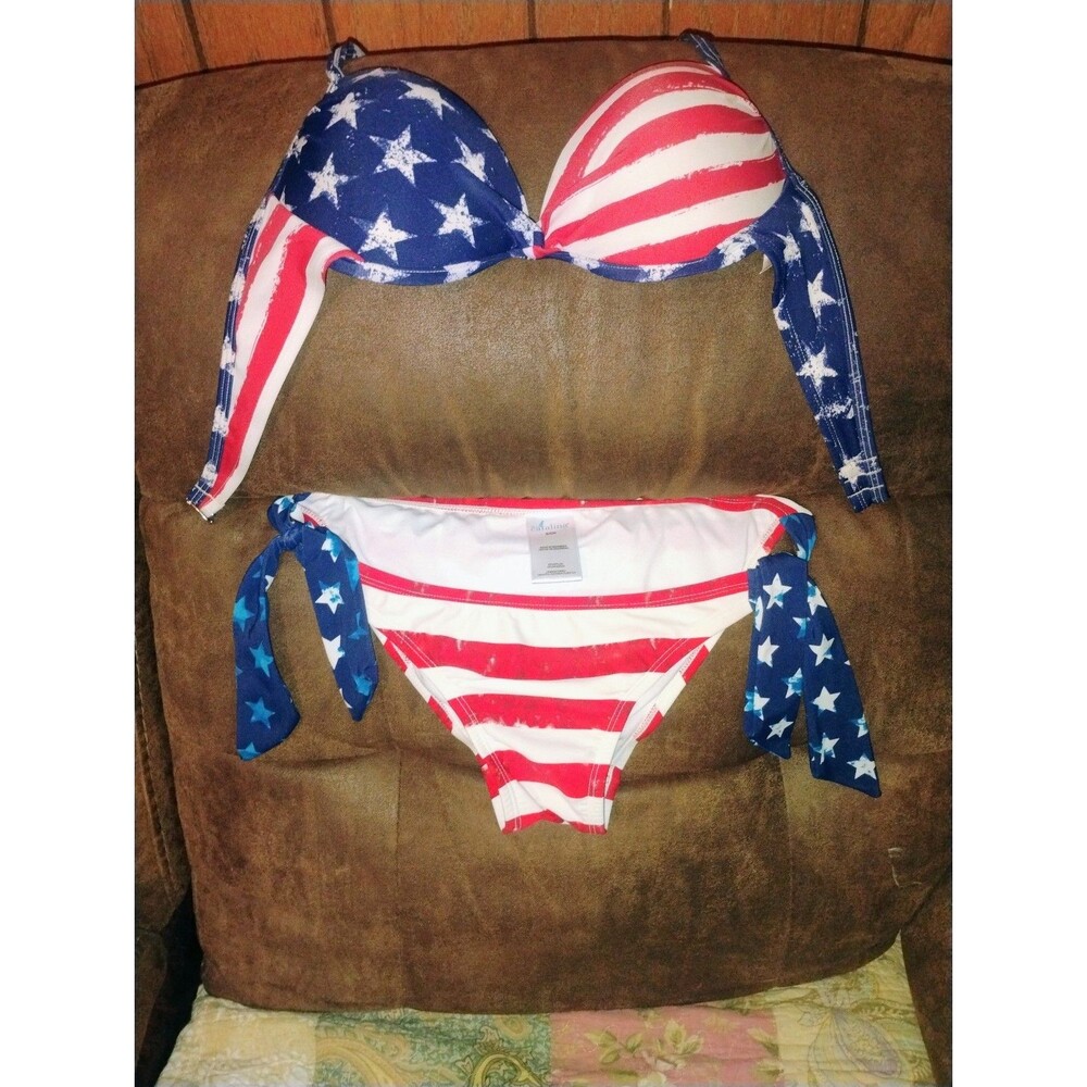 American Flag Stars and Stripes Bikini